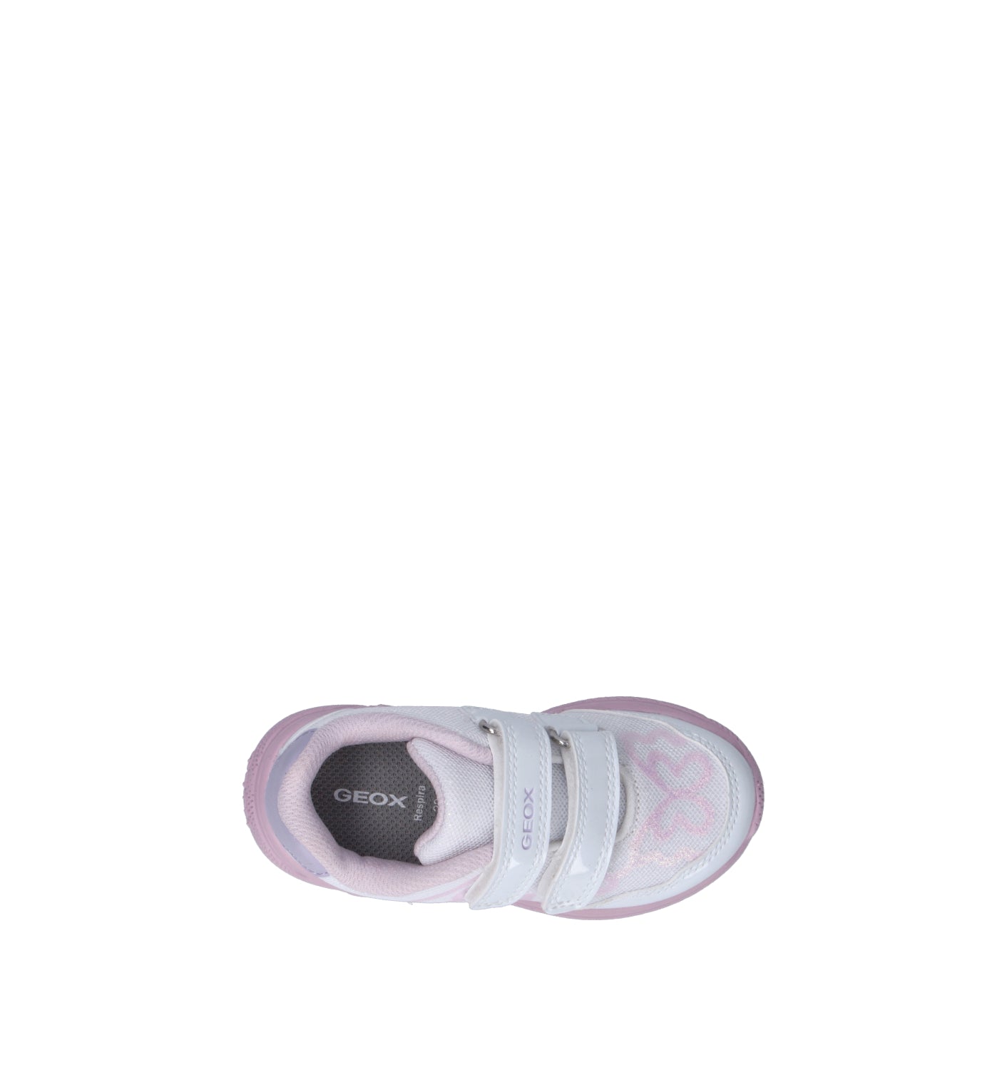 GEOX Sneaker bimba bianca/rosa