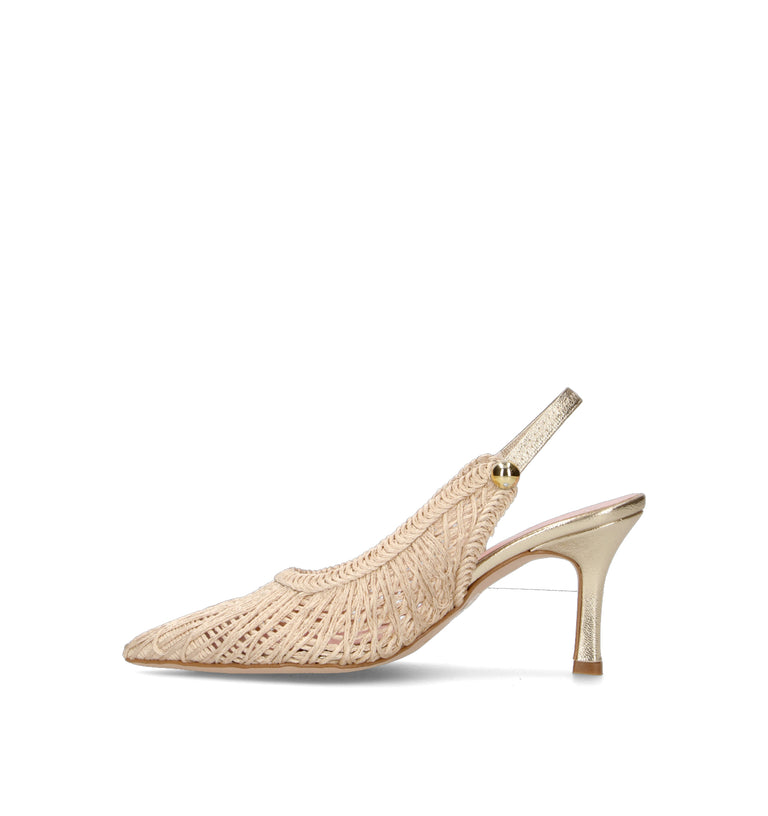 BIANCOANTICO Slingback donna beige
