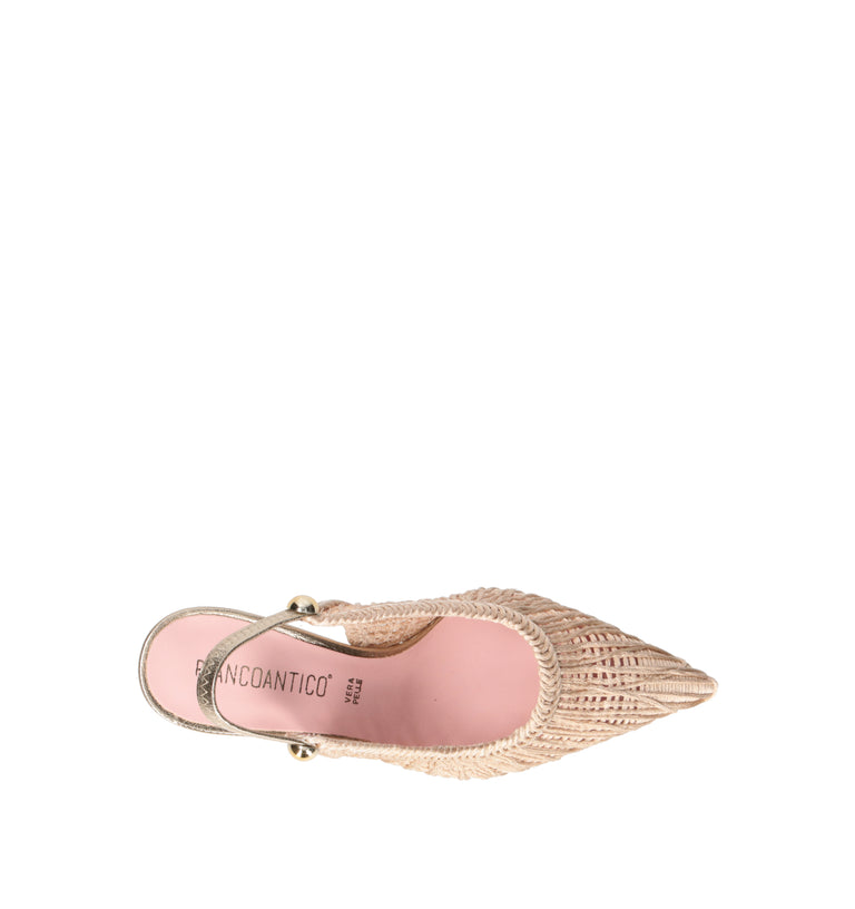 BIANCOANTICO Slingback donna beige