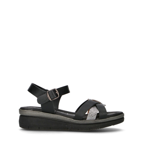 BIANCOANTICO Sandalo donna nero