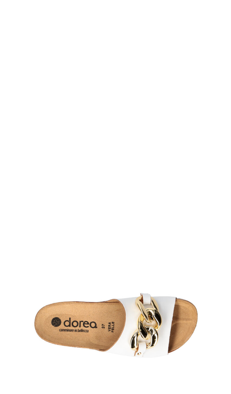 DOREA Ciabatta donna bianca in pelle