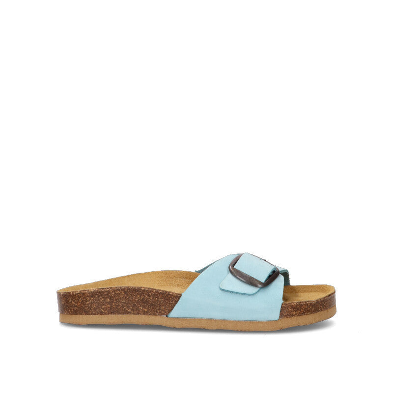 DOREA Ciabatta donna azzurra in pelle