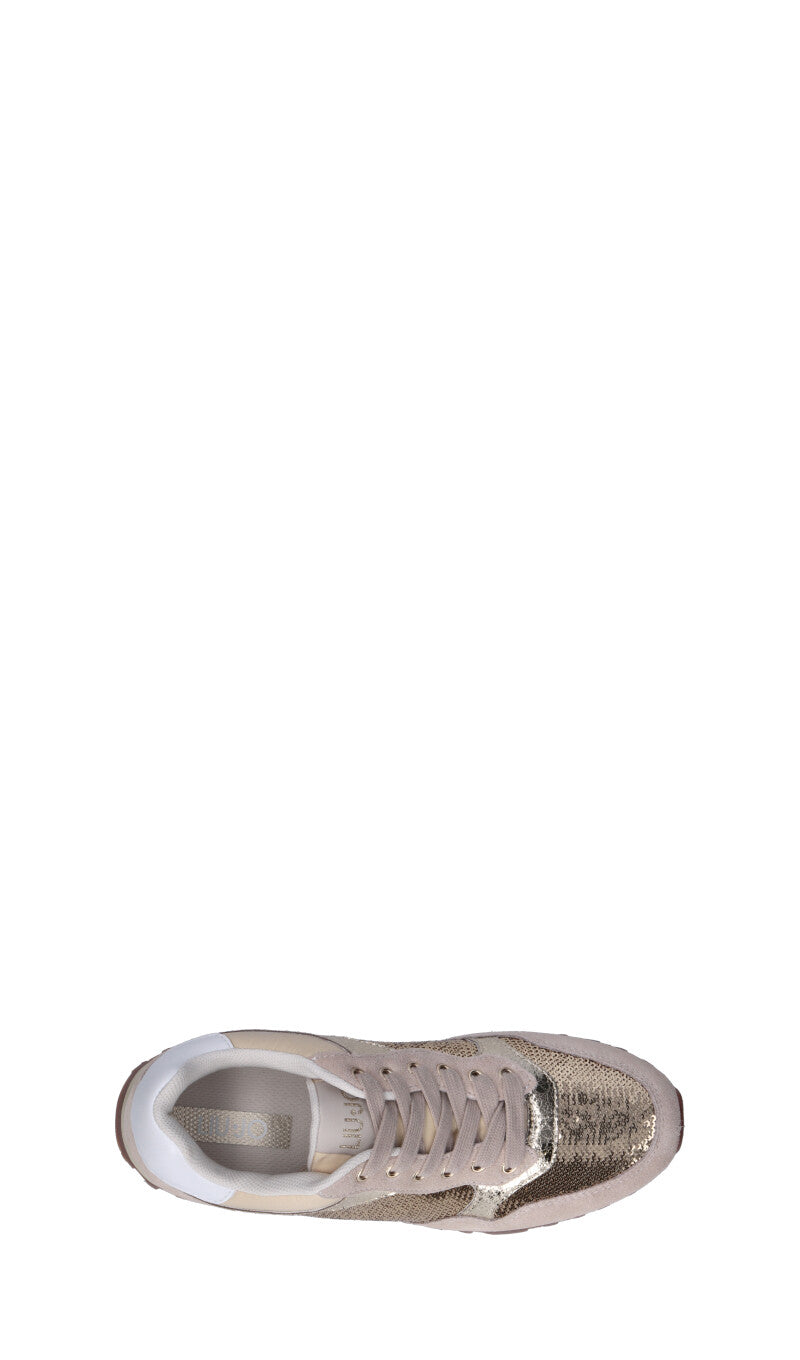 LIU JO Sneaker donna beige/oro/bianca in suede