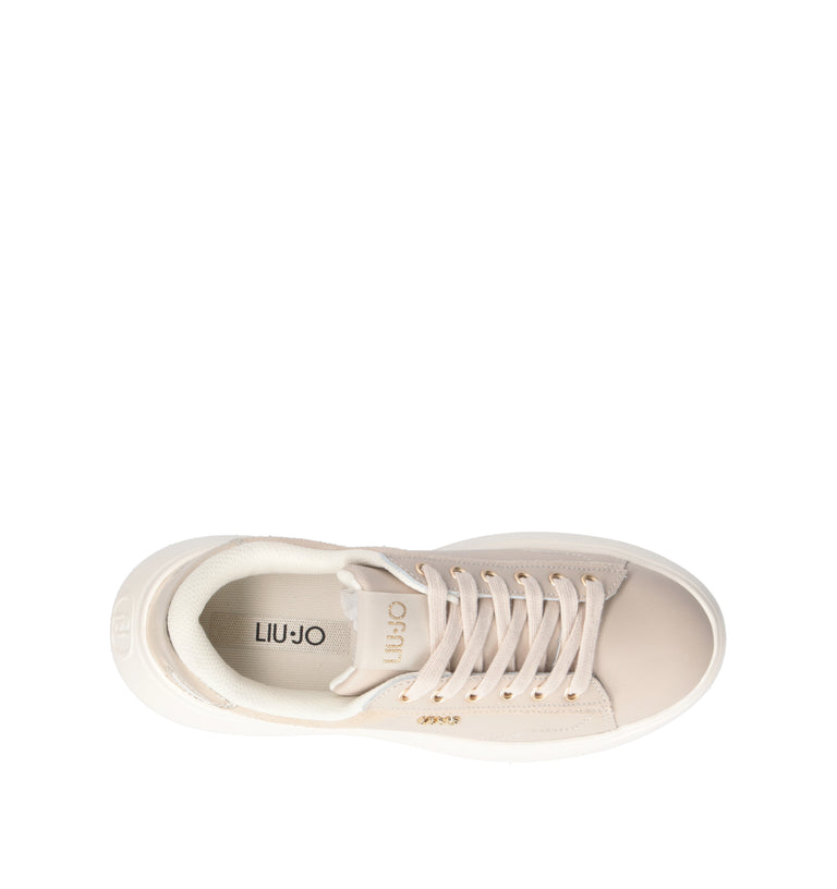 LIU JO Sneaker donna taupe in pelle