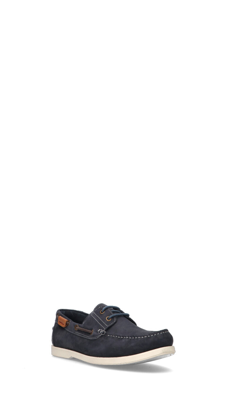 WRANGLER Scarpa barca uomo blu in nabuk