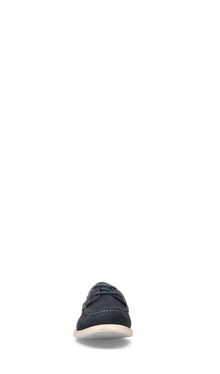 WRANGLER Scarpa barca uomo blu in nabuk