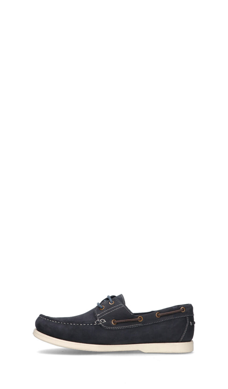 WRANGLER Scarpa barca uomo blu in nabuk