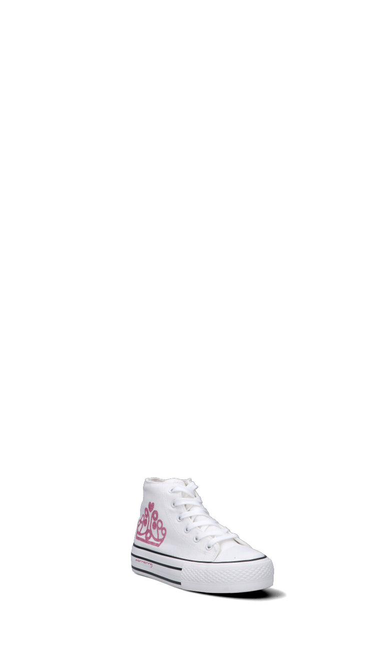 FORNARINA Sneaker bimba bianca/rosa