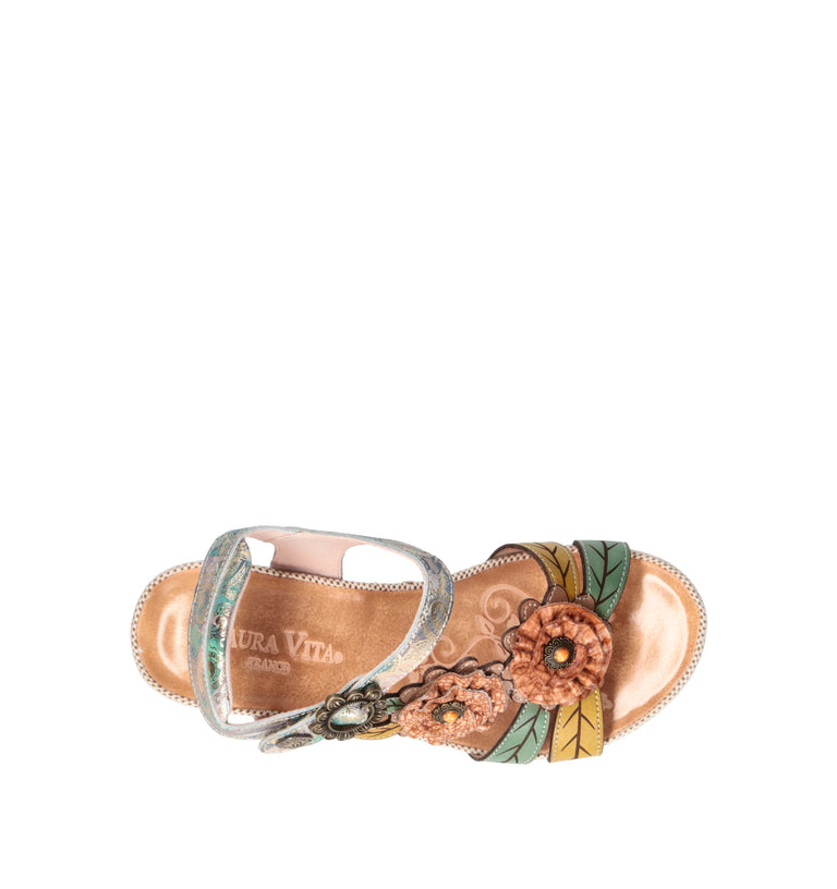 LAURA VITA Sandalo donna beige/multicolor in pelle