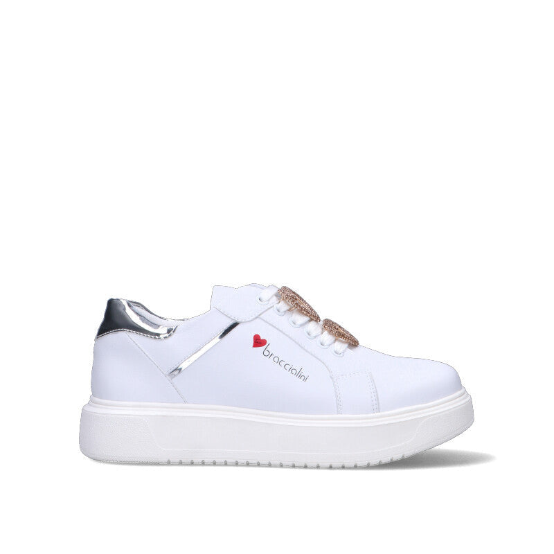 BRACCIALINI Sneaker donna bianca/argento