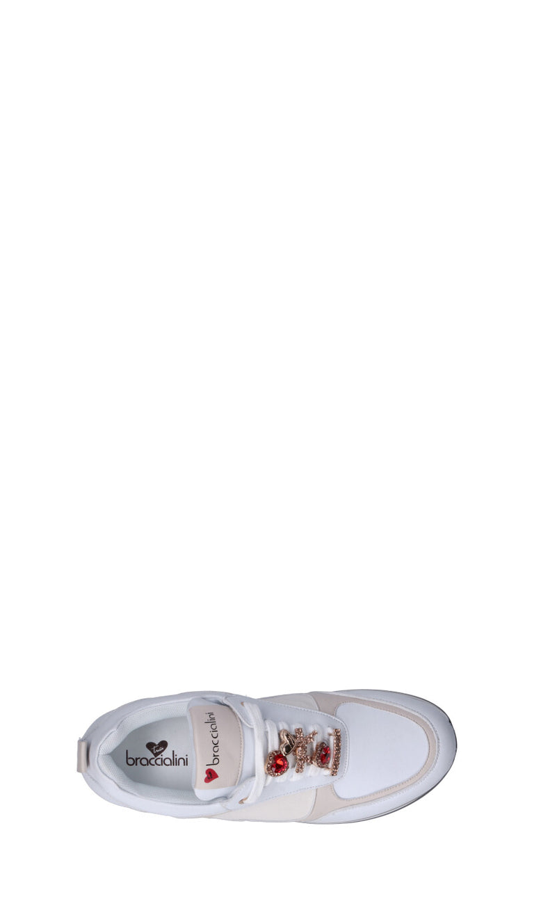 BRACCIALINI Sneaker donna bianca/beige/rosa