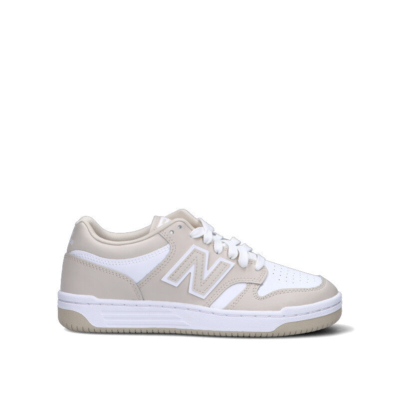 NEW BALANCE 480 Sneaker donna bianca/beige in pelle