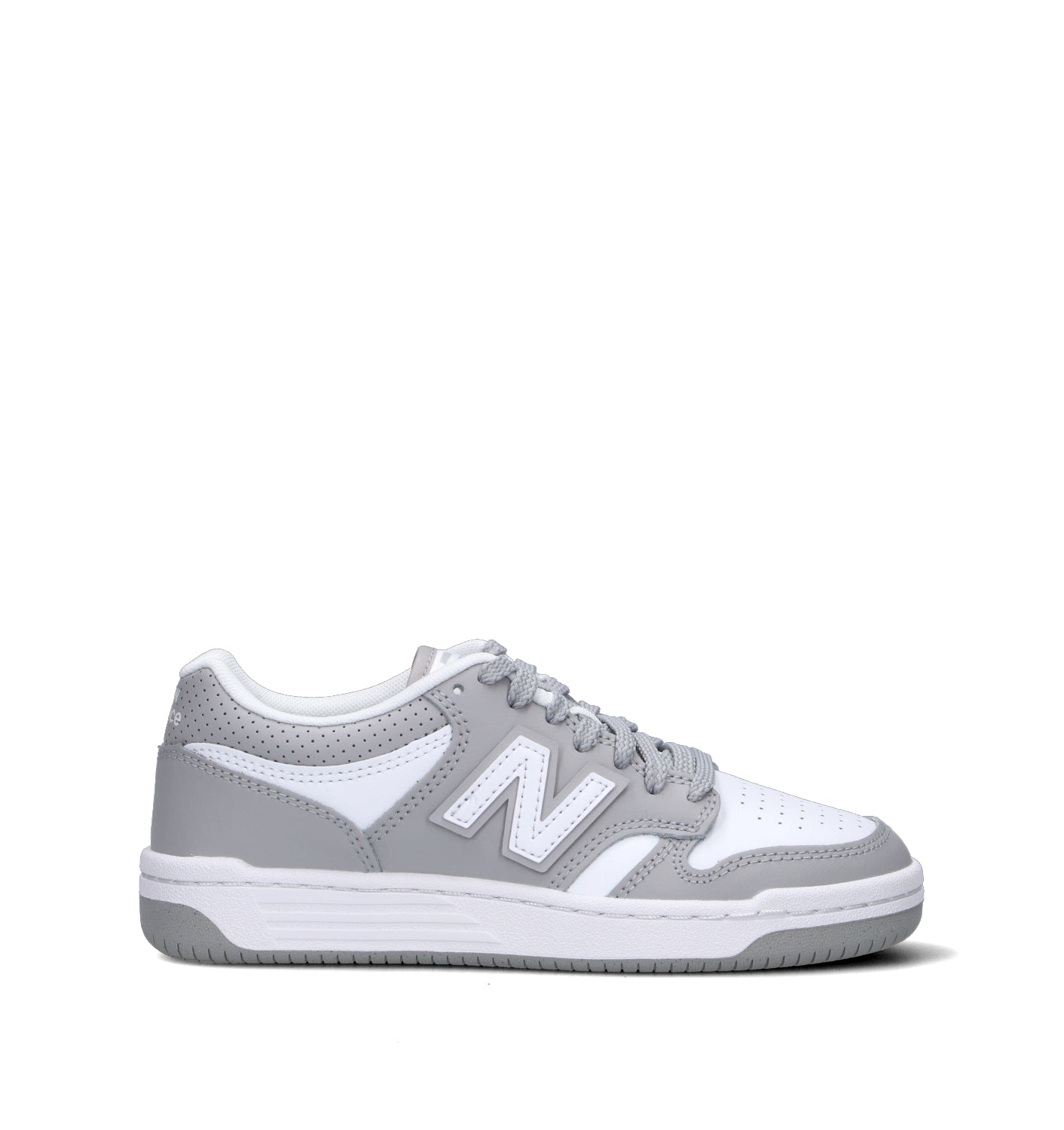 NEW BALANCE 480 Sneaker donna grigia/bianca in pelle
