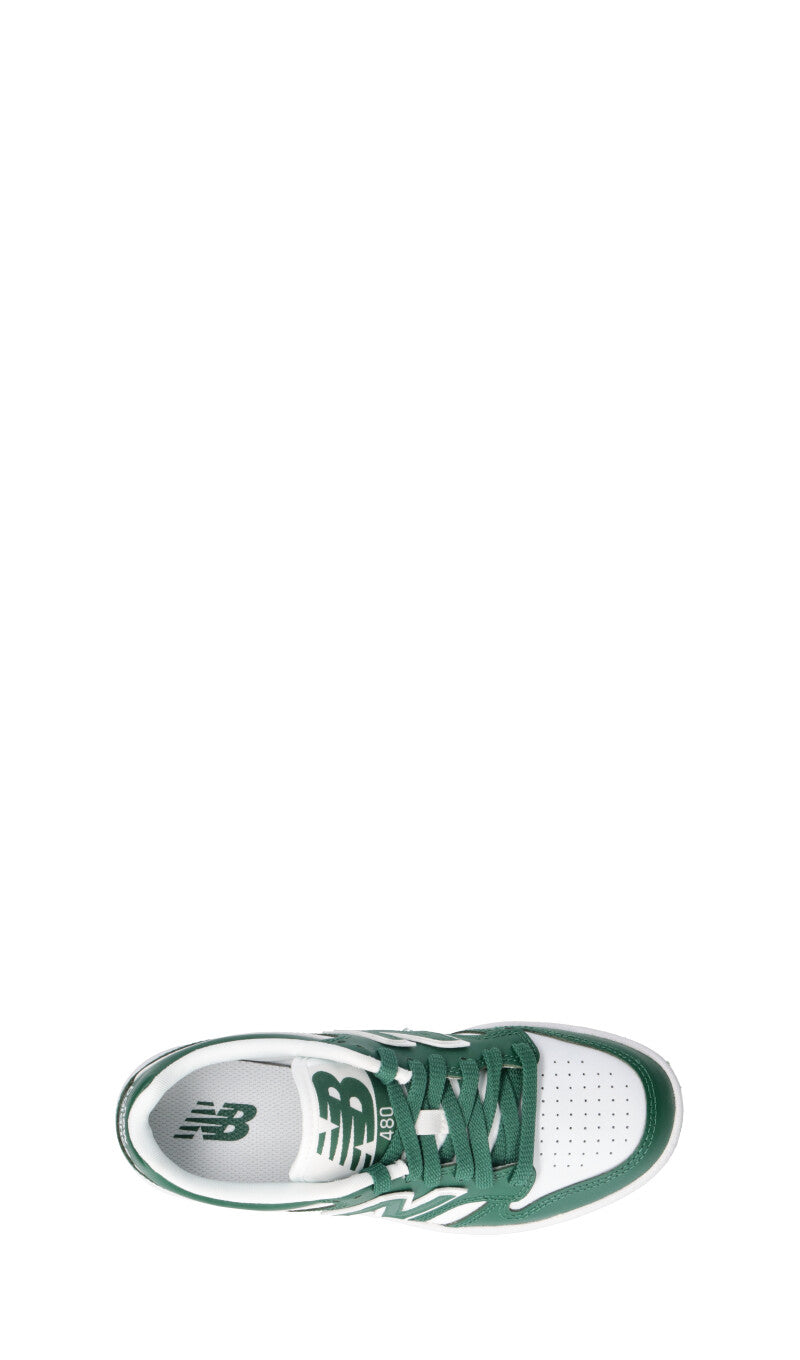 NEW BALANCE 480 Sneaker uomo bianca/verde in pelle