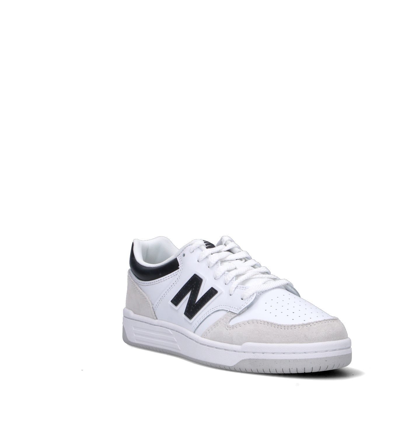 NEW BALANCE 480 Sneaker uomo bianca/nera in pelle
