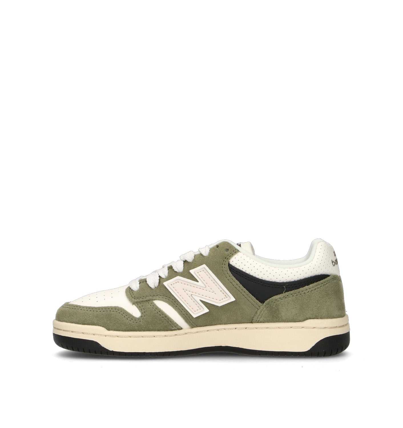 NEW BALANCE 480 Sneaker donna bianca/verde in pelle