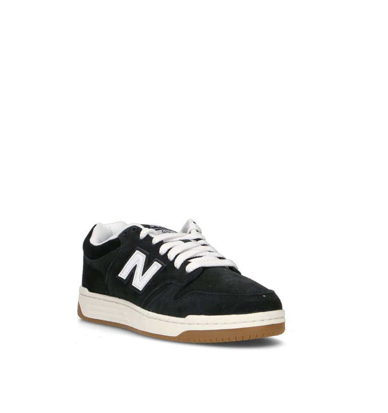 NEW BALANCE 480 Sneaker uomo nera in suede