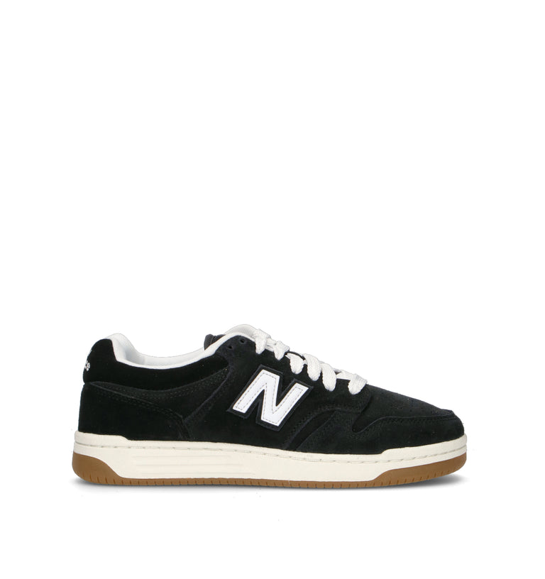 NEW BALANCE 480 Sneaker uomo nera in suede
