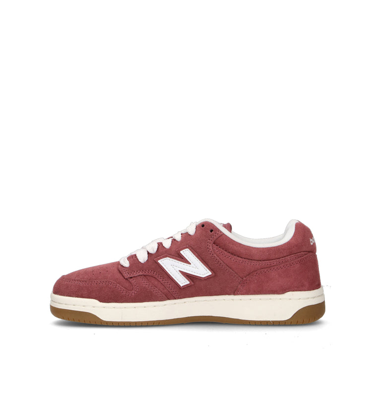NEW BALANCE 480 Sneaker uomo vino in suede