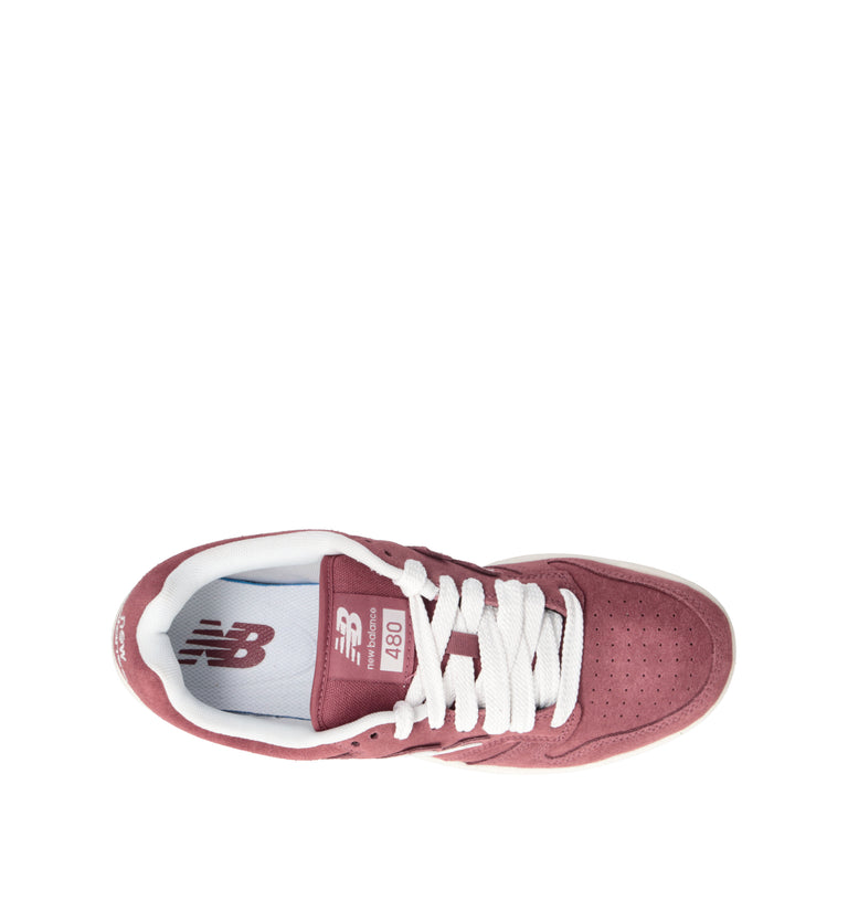NEW BALANCE 480 Sneaker uomo vino in suede