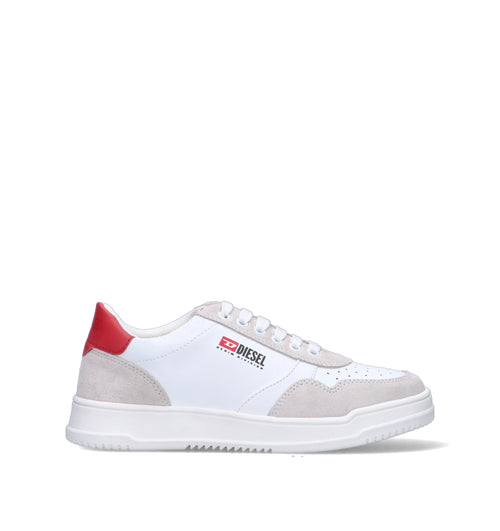 DIESEL Sneaker ragazzo bianca/rossa