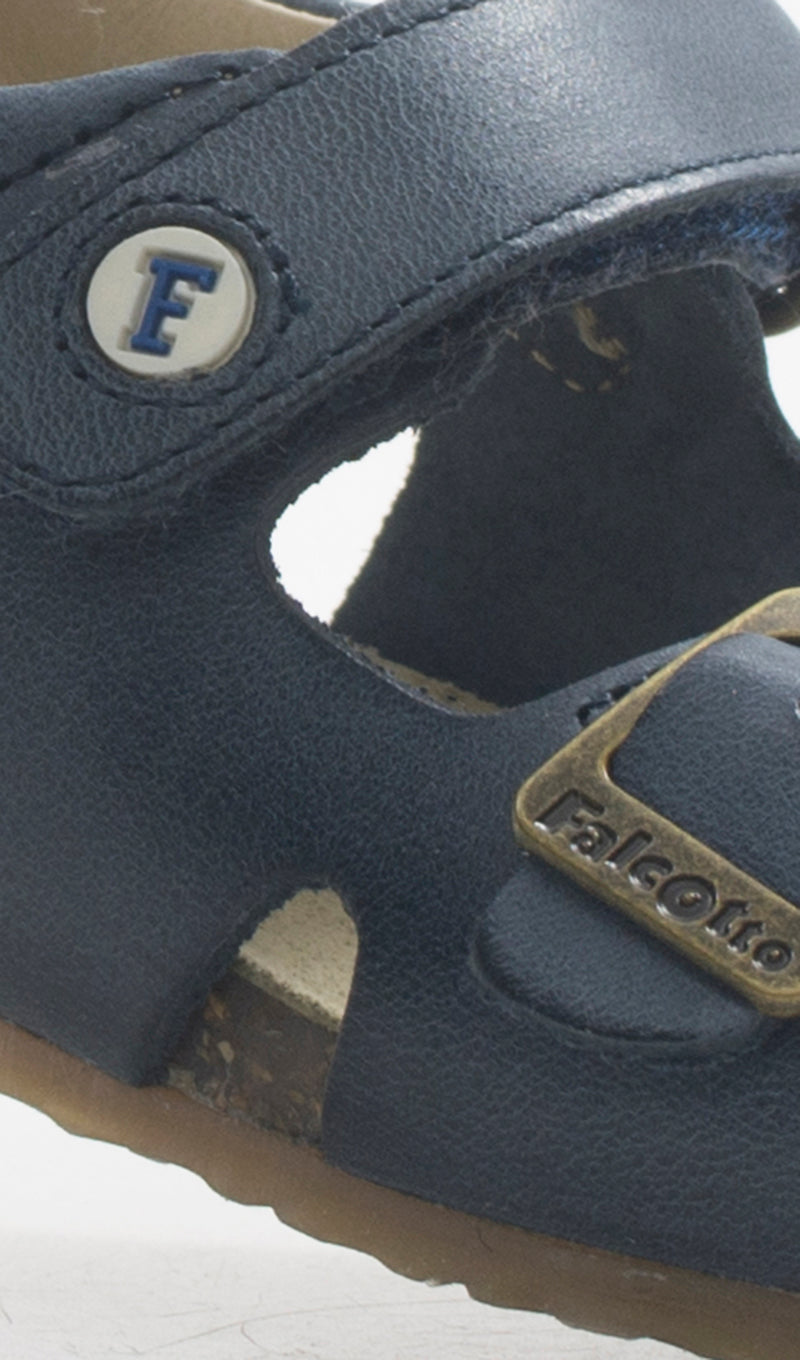 FALCOTTO Sandalo bimbo blu in pelle