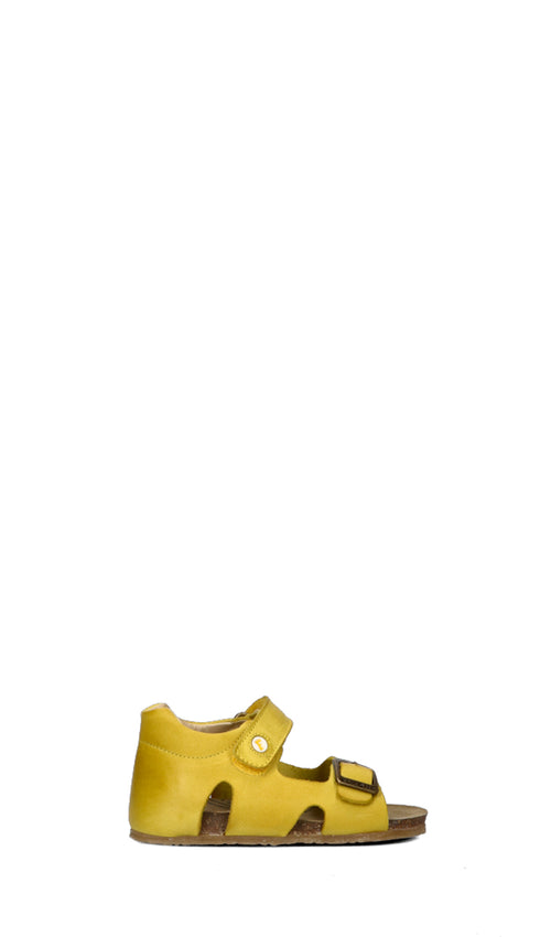 FALCOTTO Sandalo bimbo giallo in pelle