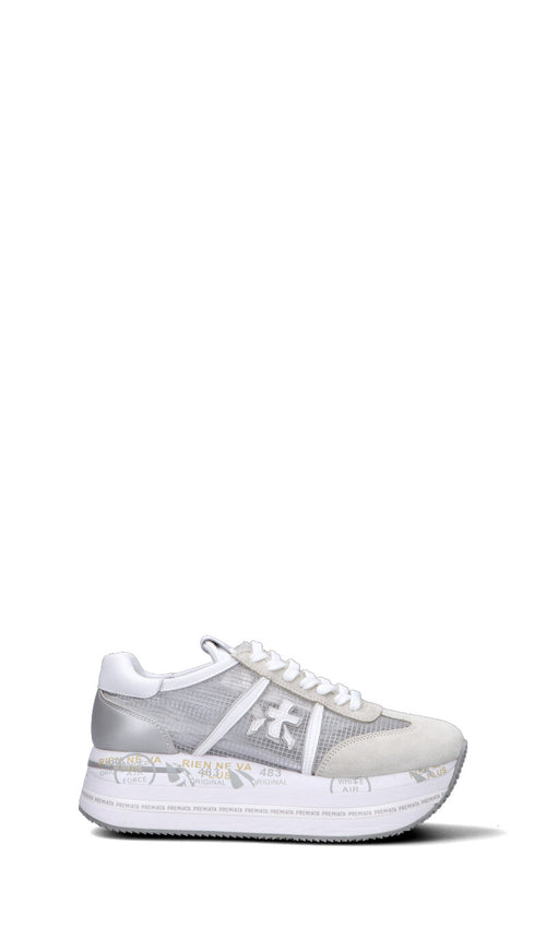 PREMIATA Sneaker donna bianca/grigia in pelle