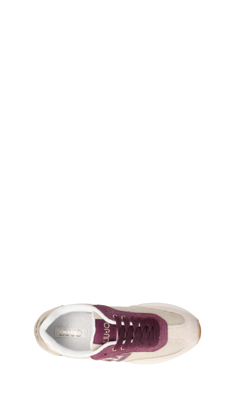 LIU JO Sneaker donna panna/bordeaux in suede