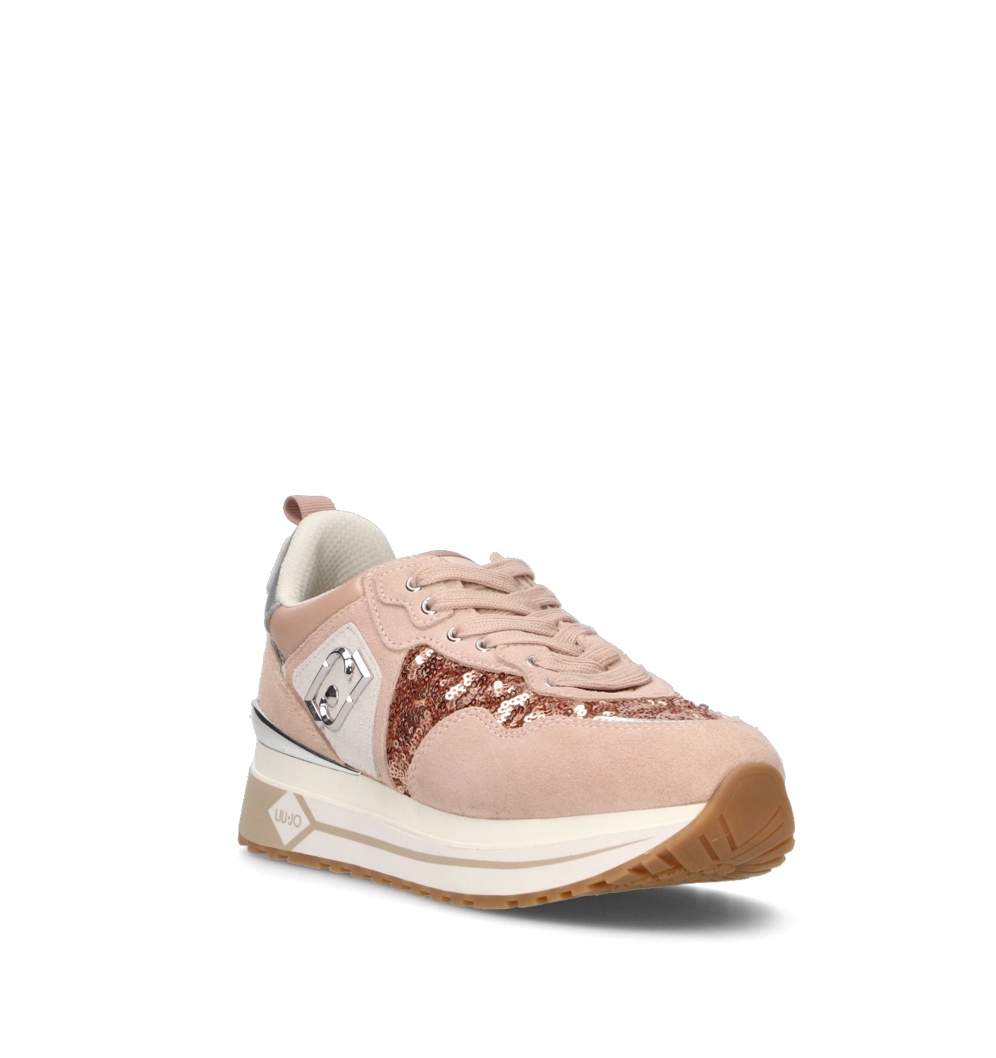 LIU JO Sneaker donna rosa in suede