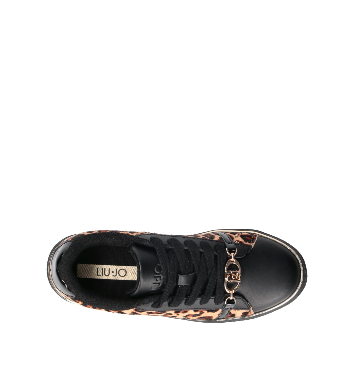 LIU JO Sneaker donna nera/maculata in cavallino