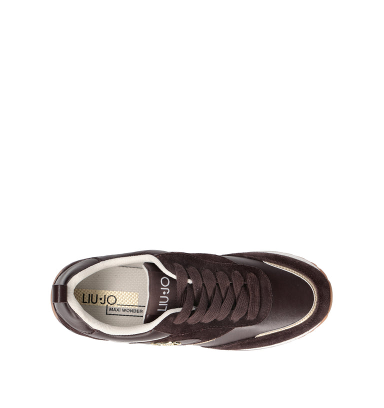 LIU JO Sneaker donna marrone in pelle