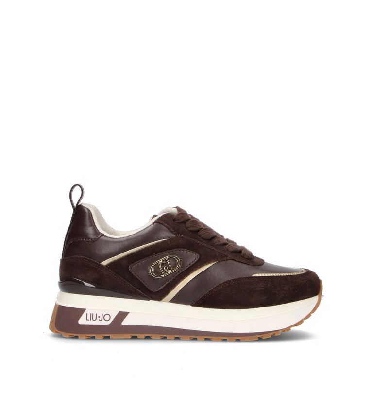 LIU JO Sneaker donna marrone in pelle