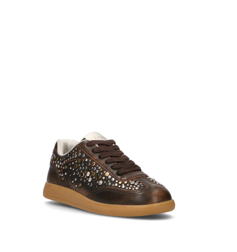LIU JO Sneaker donna marrone in pelle