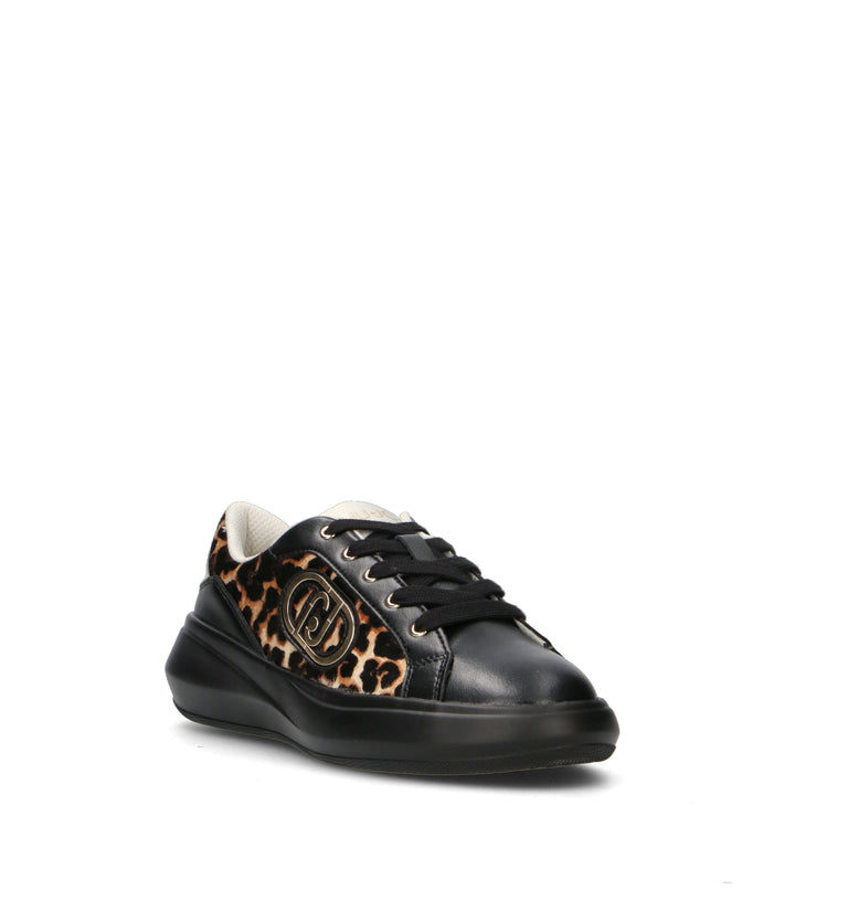 LIU JO Sneaker donna nera/leopardata