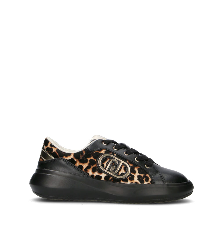 LIU JO Sneaker donna nera/leopardata