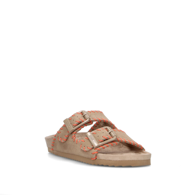 COLORS OF CALIFORNIA Ciabatta donna taupe in suede