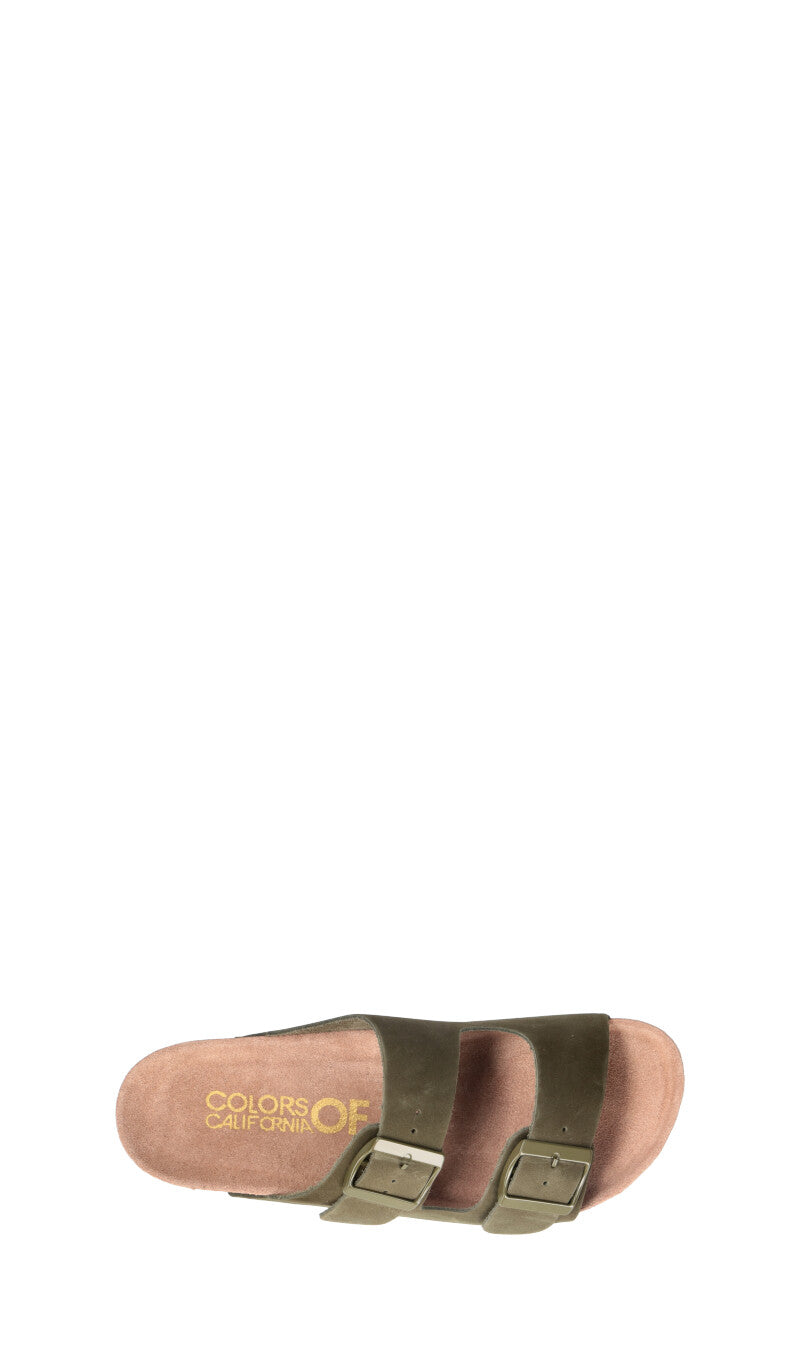 COLORS OF CALIFORNIA Ciabatta donna militare in nabuk
