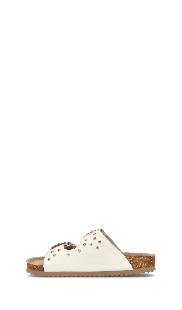 COLORS OF CALIFORNIA Ciabatta donna bianca in pelle