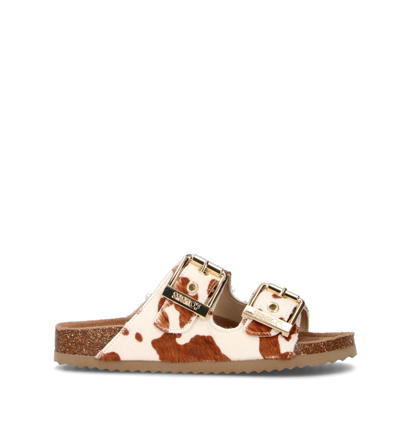 COLORS OF CALIFORNIA Ciabatta donna bianca/marrone in suede
