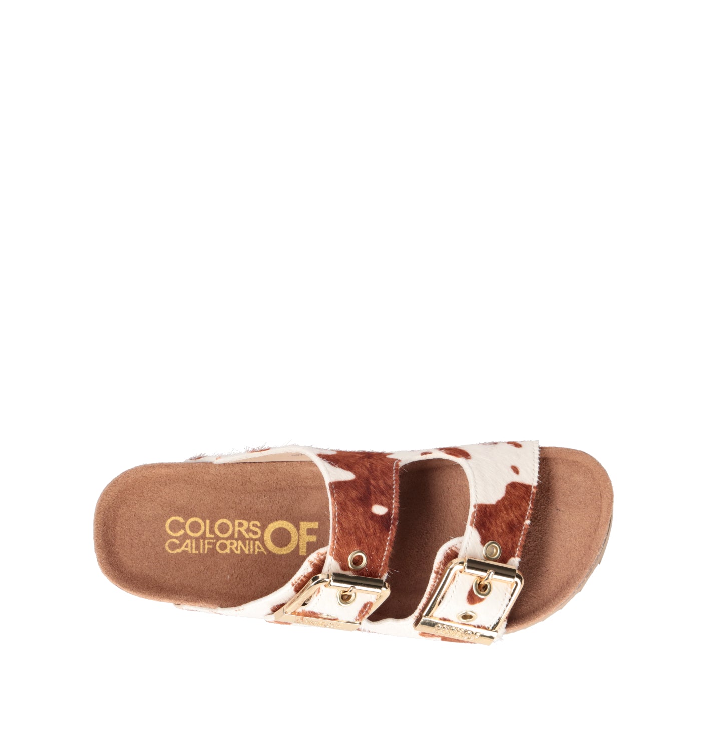 COLORS OF CALIFORNIA Ciabatta donna bianca/marrone in suede