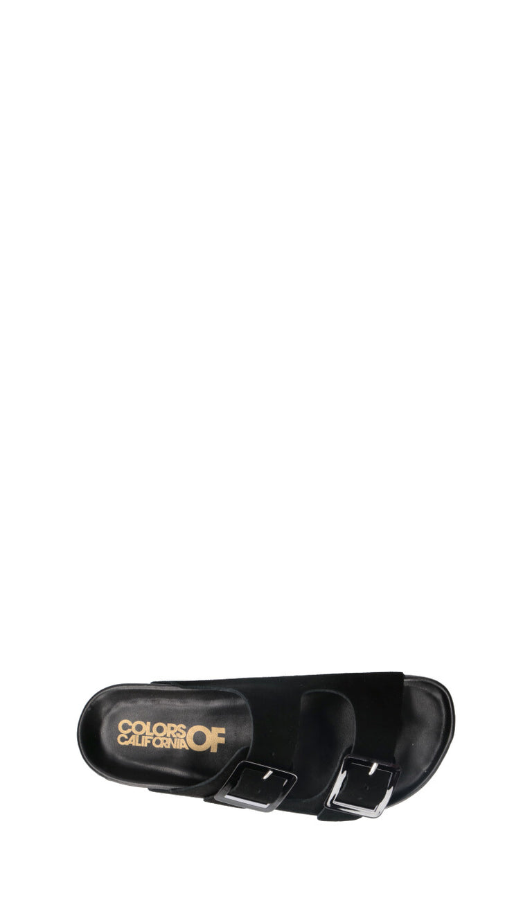 COLORS OF CALIFORNIA Ciabatta donna nera in pelle