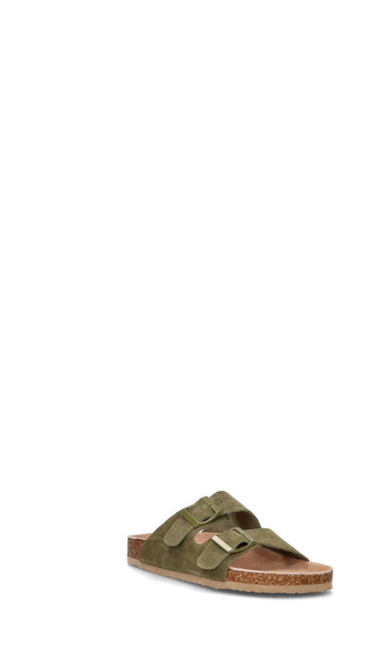 COLORS OF CALIFORNIA Ciabatta uomo verde militare in suede