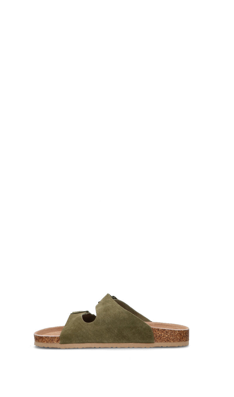 COLORS OF CALIFORNIA Ciabatta uomo verde militare in suede