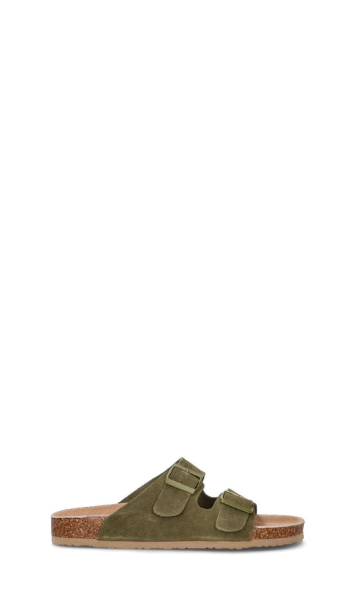 COLORS OF CALIFORNIA Ciabatta uomo verde militare in suede