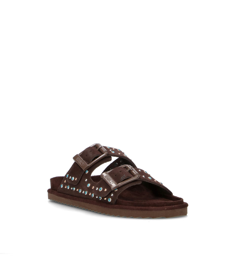COLORS OF CALIFORNIA Ciabatta donna moka in suede