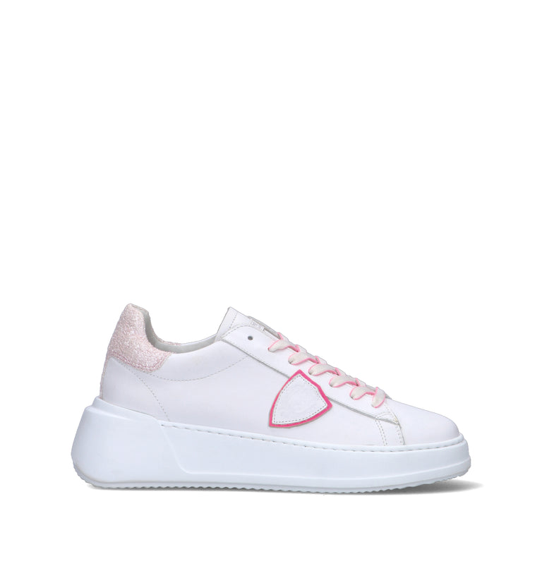 PHILIPPE MODEL Sneaker donna bianca/rosa
