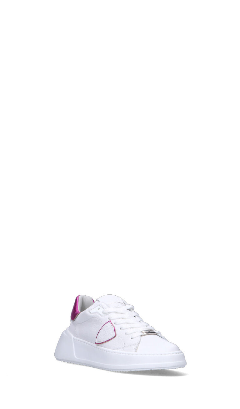 PHILIPPE MODEL Sneaker donna bianca/fucsia in pelle