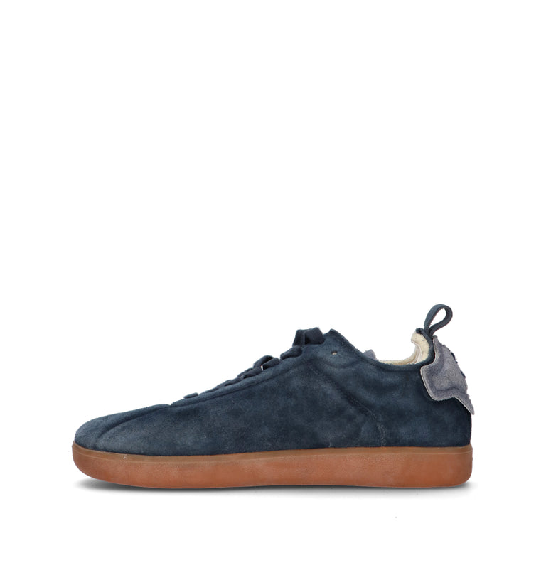 NINE AN HALF Sneaker uomo blu in suede
