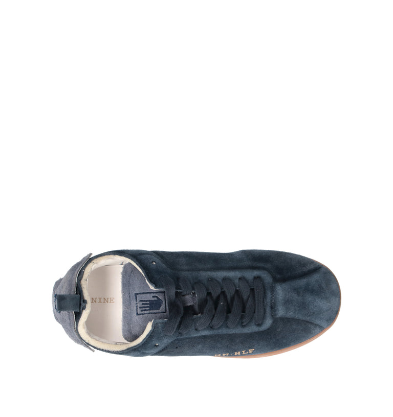NINE AN HALF Sneaker uomo blu in suede